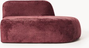 Chaise longue in teddy bouclé Wolke