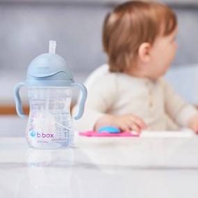 Tazza con cannuccia - blu 240 ml