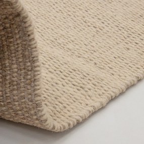 Tappeto in lana beige e crema tessuto a mano 160x230 cm Lima Sand - Asiatic Carpets