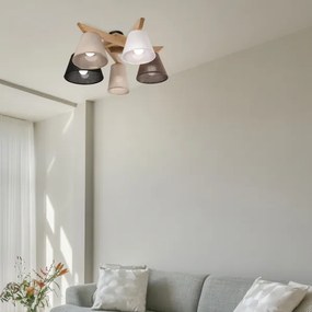 Brilagi - LED  Lampadario a plafone ANTHONY 5xE14/40W/230V quercia