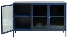 Vetrina in metallo blu Bronco, altezza 85 cm - Unique Furniture