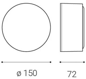 LED2 - Plafoniera LED BUTTON LED/12W/230V CRI 90 nero