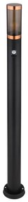 Globo 3159BCS-Lampada da esterno con sensore BOSTON 1xE27/15W/230V IP44 110cm nero/rame