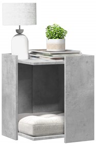 Recinto Lettiera Gatti Grigio Cemento 60x40x40 Cm İn Truciolato /
