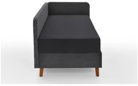 Letto singolo imbottito grigio scuro con contenitore con materasso incluso 90x200 cm Cabana – Meise Möbel