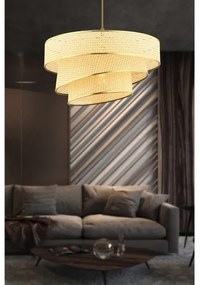 Lampada a sospensione con cavo COUPER 1xE27/60W/230V beige/oro