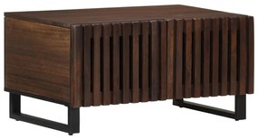 Tavolino Da Salotto Marrone 80x54x40 Cm Legno Massello Di Mango /