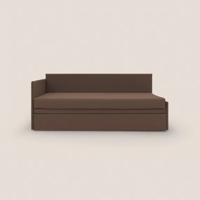 Durini Divano duplex con doppio letto in tessuto simil cotone impermeabile T13 marrone