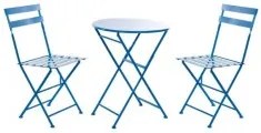 Tavolo con 2 sedie DKD Home Decor MB-166634 Azzurro 80 cm 60 x 60 x 70 cm (3 pcs)