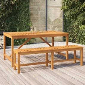 Tavolo da pranzo da giardino 150x90x74 cm legno massello acacia