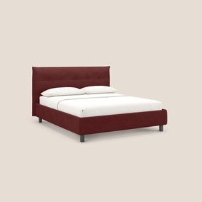 Liam letto contenitore con testata trapuntata in tessuto smacchiabile T17 rosso