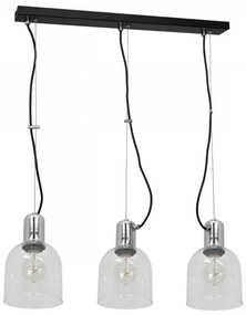 Lampadario su filo BANCO 3xE27/60W/230V trasparente