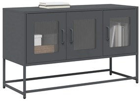 Mobile Tv Antracite 100,5x39x60,5 Cm Acciaio Laminato A Freddo /