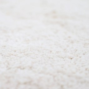 Tappeto in cotone bianco panna fatto a mano, ø 110 cm Perla - Nattiot