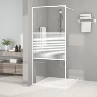 Parete Doccia Walk in Bianca 90x195 cm Vetro Trasparente ESG