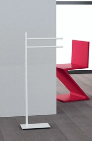 Colombo Design Square B99010 portasciugamani doppio a pavimento Bianco Opaco