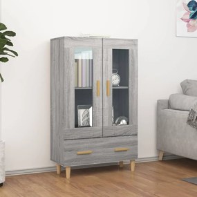 Credenza Grigio Sonoma 70x31x115 Cm İn Legno Multistrato /