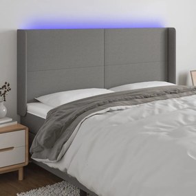Testiera A Led Grigioscuro 163x16x118/128cm İntessuto /