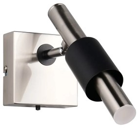 Faretto LED nero e argentato 20,5x10 cm Ikaris – Trio Select