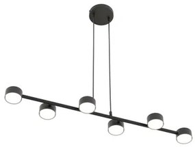 Lampadario a sospensione MEGARA 6 Nero 6xGX53