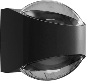 Applique LED 12W Bidirezione Curvo IP65 con LED Bridgelux - Nera