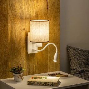 Brilagi - Applique a LED NUBILA 1xE27/25W/230V + LED/3W bianco/marrone