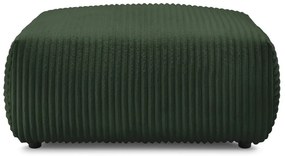 Poggiapiedi in verde scuro con rivestimento in velluto a coste Lucien – Bobochic Paris