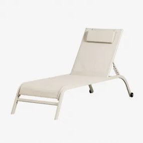 Sdraio Reclinabile Therys Con Cuscino Tapioca Beige - Sklum