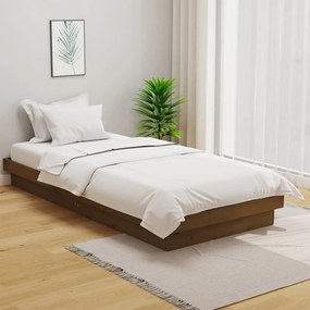 Letto Senza Materasso Ambra İn Legno Massello Di Pino 100x200cm /