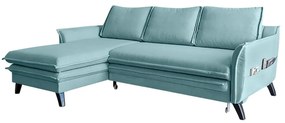Angolo del divano letto azzurro, angolo sinistro Charming Charlie - Miuform