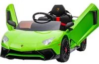 Macchina Elettrica per Bambini 12V con Licenza Lamborghini Aventador Verde