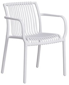 Sedia da giardino con braccioli Athena NEW GARDEN bianco, set da 6 pezzi