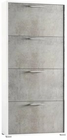 Scarpiera Puzzle 4 ante doppia profondità L 67 x H 147 x P 28 cm 24 paia, grigio