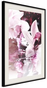 Poster  Flowers on the Water  Cornice Quadri Cornice nera con pass-partout, Larghezza x Altezza Home decor 20x30