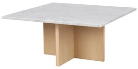 Tavolino in marmo bianco 90x90 cm Brooksville - Rowico