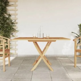 Tavolo da Giardino Pieghevole Grigio 120x70x75 cm Massello Teak