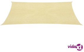 vidaXL Vela Parasole 160 g/m² Beige 2x3,5 m in HDPE