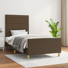 Giroletto Senza Materasso Marrone Scuro 80x200 Cm Tessuto /