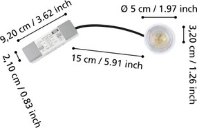 Eglo 902333 - Modulo LED da esterno PUCK LED/4,9W/230V 2700/4000/6500K IP65
