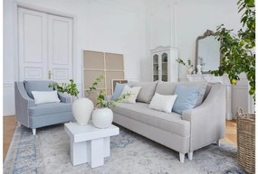 Divano da salotto in tessuto bouclè beige in stile Shabby Chic - Arrediorg