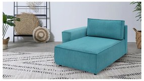 Modulo del divano in velluto a coste blu, angolo sinistro Nihad modular - Bobochic Paris