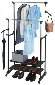 Appendiabiti telescopico/mobile in metallo nero All In - Wenko