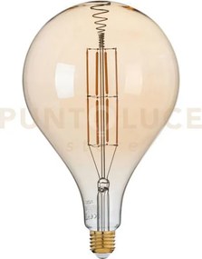 Lampadina led filamento ambra gls160 attacco e27 8w 730lm 2500k 300...