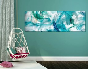 Quadro su tela – Piume verdi