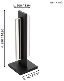 Eglo 98497 - Lampada da tavolo LED dimmerabile SPADAFORA LED/15W/230V