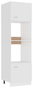 Armadio per microonde bianco 60x57x207 cm in legno multistrato