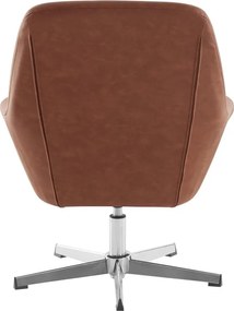 Poltrona in similpelle marrone Naomi - Støraa