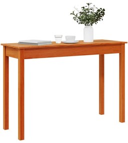 Tavolo consolle marrone cera 110x40x75cm legno massello di pino