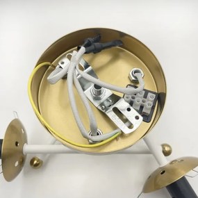 Brilagi - Lampadario a montaggio superficiale MALIVA 3xE14/15W/230V dorato/bianco