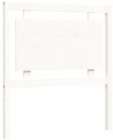 Giroletto con Testiera Bianco Small Single Legno Massello